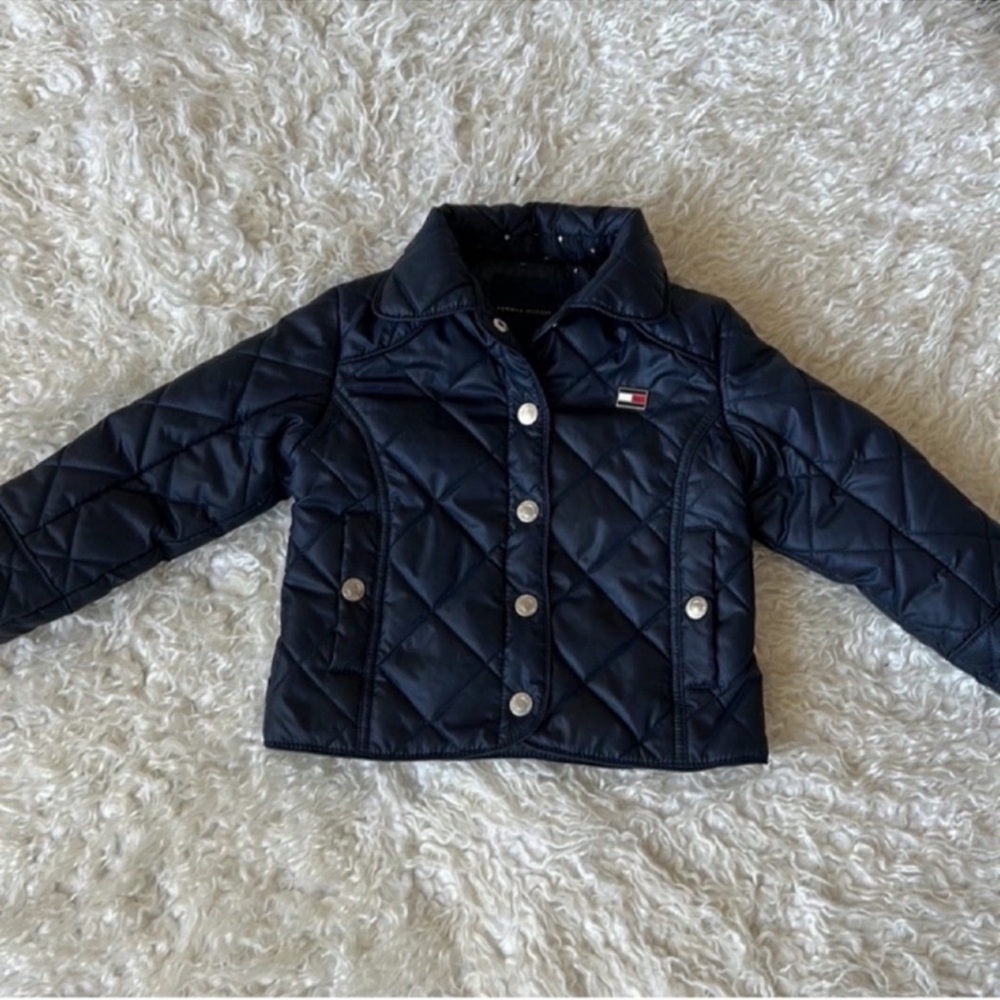 Tommy Hilfiger Boys/Girls/Kids Quilted Puffer Jacket/Coat Sz 2T Navy Blue Snap